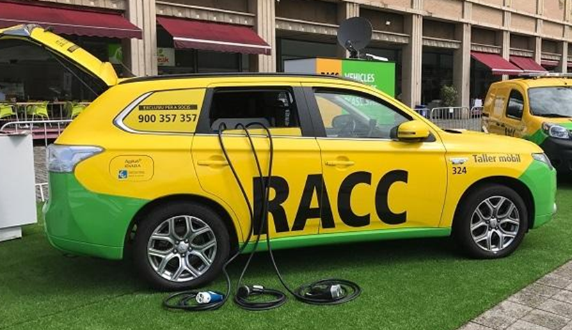Tecnología de Circontrol en el coche taller de RACC para la asistencia de vehículos eléctricos